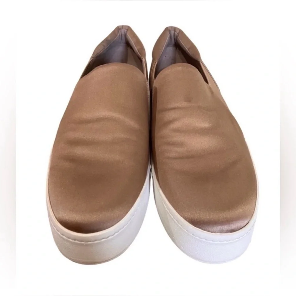 Vince Champagne Satin Warren 90s Y2K Slip-On Loafers